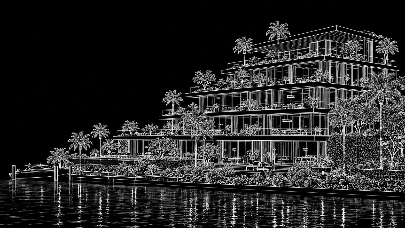 Matching architectural line drawing